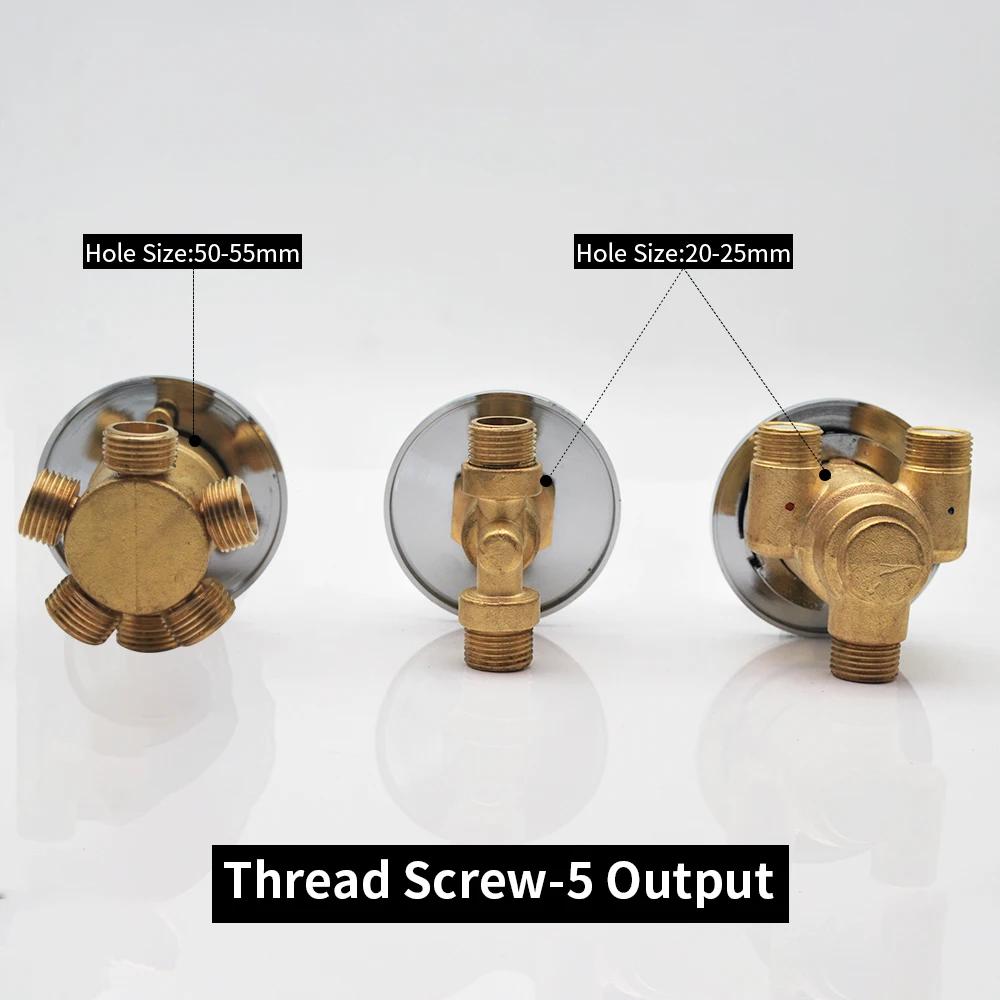 Split Type Thermostatic Shower Cabin Faucet Tap Shower Bath Brass Mixer Diverter 2/3/4/5 Output Screw Thread Or Intubation