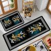 New Chinese-style Kitchen Mat with Butterfly Geometric Pattern, Long Carpet for Restaurant and Corridor, Home Decoration