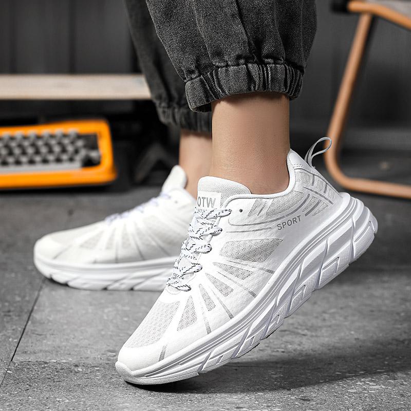New breathable youth fashion shoes for men lightweight student fashion shoes for men lace-up soft soled running shoes