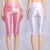 Shorts brillants longueur genou Collants pêche pour hanches Legging Pantalons de yoga fins Pour le fitness les joggeurs