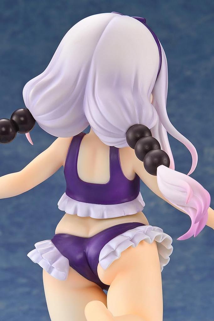 Kaitendo Miss Dragon Maid Kanna Kamui Beach Swimsuit Plastic Scale Complete Figure [] Kobayashi's Ver. [Purple] 1/6 Pre-painted
