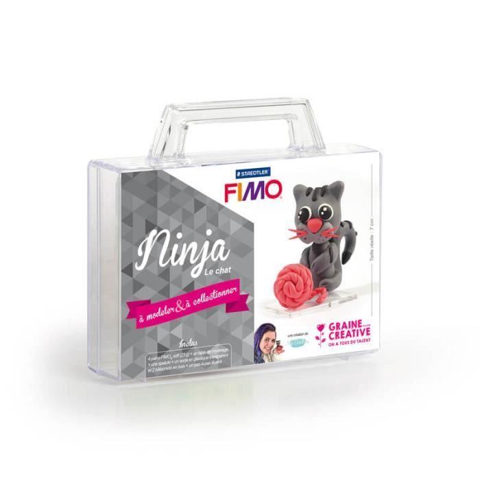 Kit figurine - Fimo - Chat - Multicolore - 8 ans et plus - Mixte