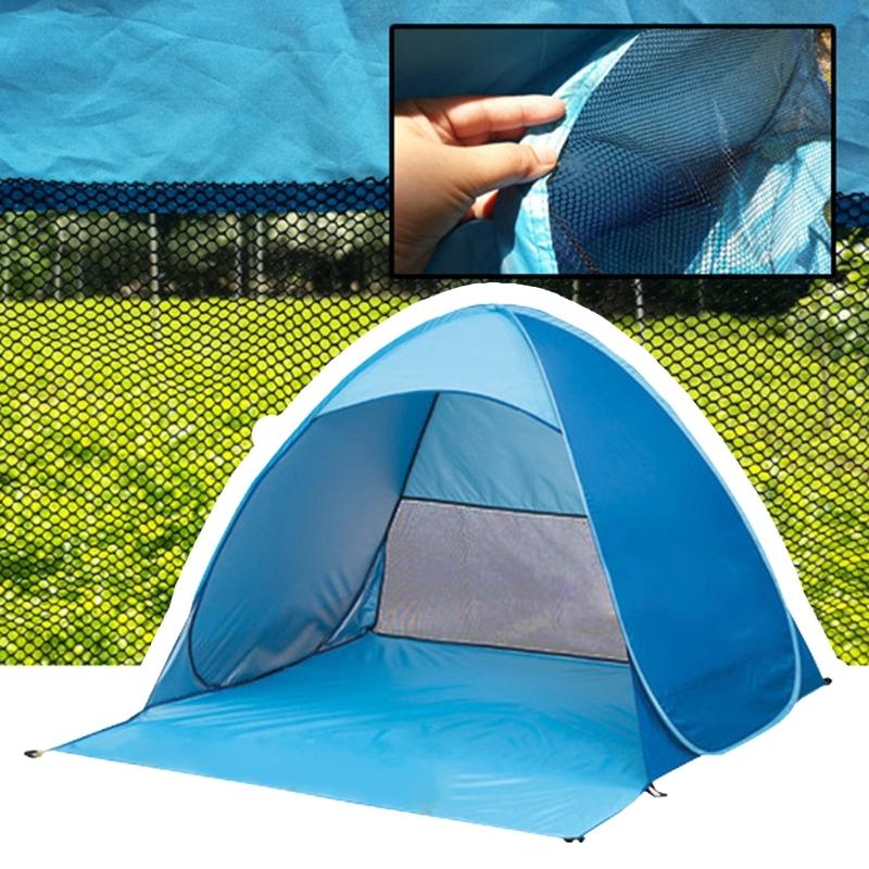 Portable Outdoor Automatic Quick Open Tent Waterproofs Camping Tent 2-3 Persons Beach Tent for Travel Hiking Backpacking