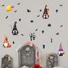 2 foi/set Autocolante de Halloween Liliacul înfricoșător Dovleac Gnom Păianjen Vrăjitoare Autocolante pentru fereastră Autocolante de perete de Ziua Recunoștinței de Halloween