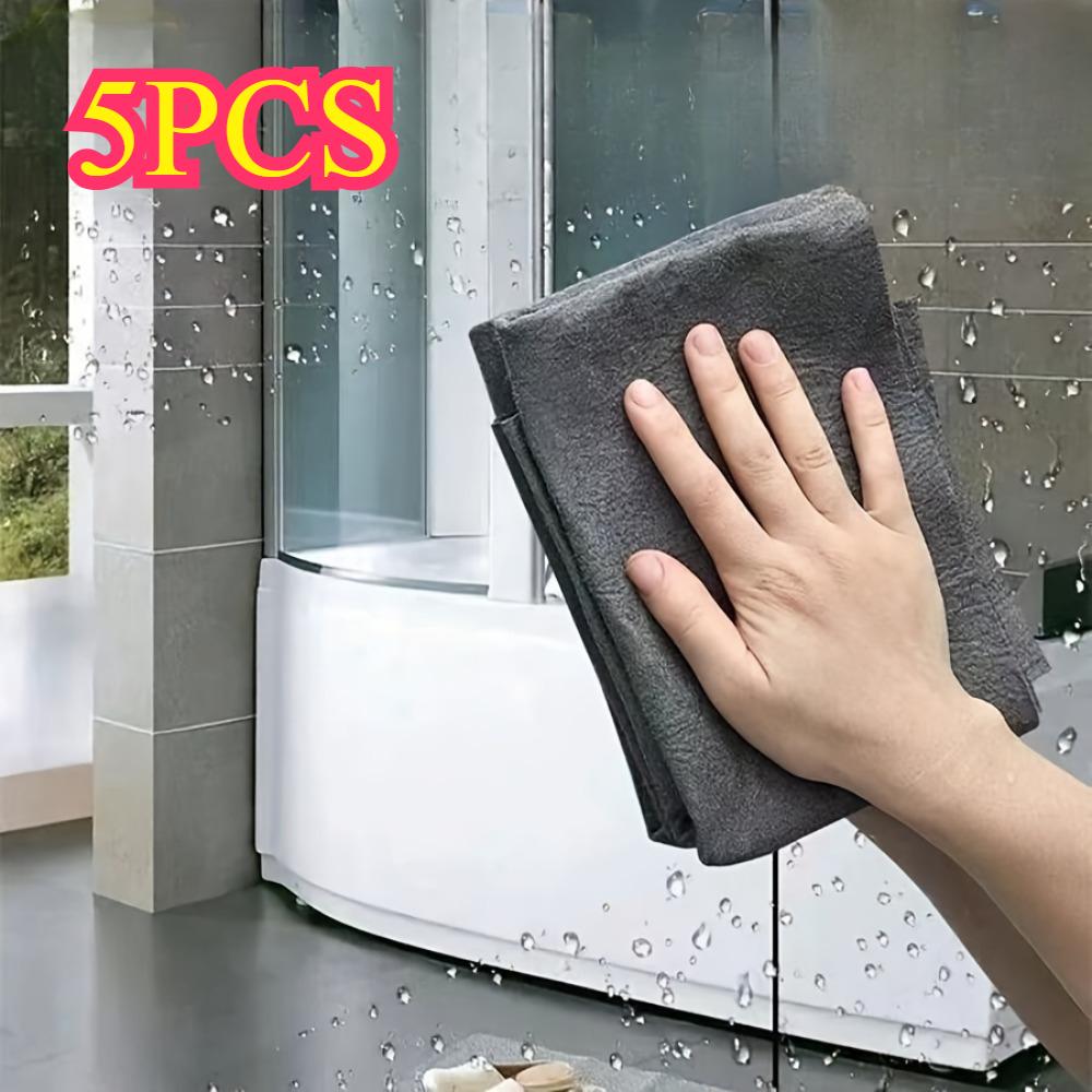 5pcs of magic cleaning cloth to wipe the glass without leaving marks, no watermark to wipe the glass to wipe the mirror artifact