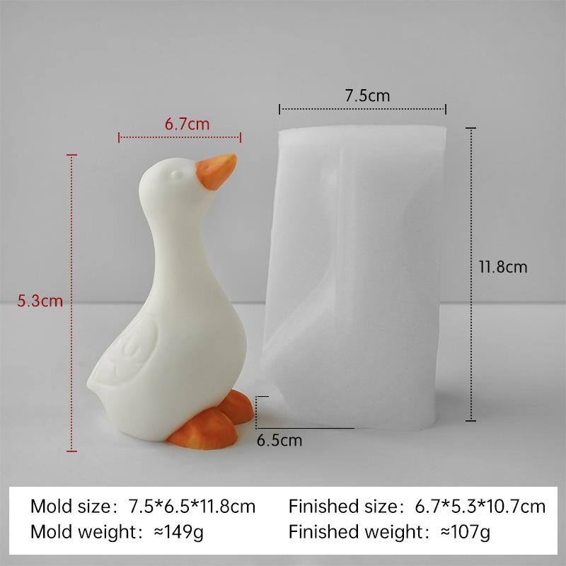 

3D Duck Aroma Candle Silicone Mold DIY Duckling Handmade Plaster Resin Ornaments Molds Candle Making Supplies