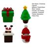Yousheng 1/2/3/4Pcs 3D Printed Christmas Figurine Santa Snowman Star Topper Xmas Tree Gift Box Statue Holiday Party Decoration Ornament