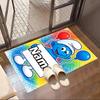 Custom Name Personalized Blue Smurfs Print Carpet, Versatile Home Decor Rug, for Playroom, Apartment, Balcony, Entryway, Hallway Gift