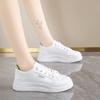 White PU Leather Women's Sneakers Fashion Breathable Flat Shoes Woman Soft Sole Walking Vulcanized Casual Sneaker Zapatos De Muj