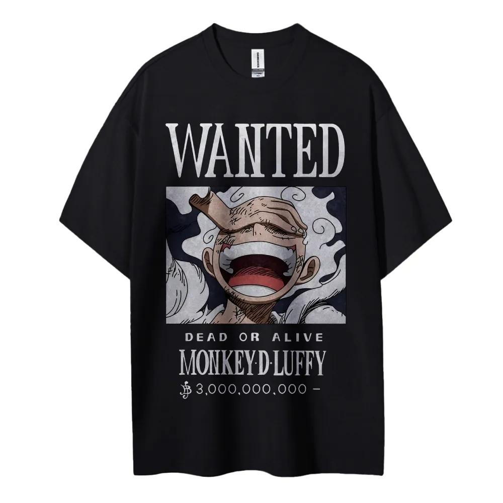 ONE PIECE Luffy Bounty Make Short Sleeve Mens and Womens Same Comfortable Short Sleeve Couples Casual Short Sleeve Popular