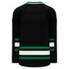Unisex Streetwear Long Sleeve V-neck Loose Hockey Jersey White Black Green Striped Design Tops Uniform Fashion Sportswear Shirt