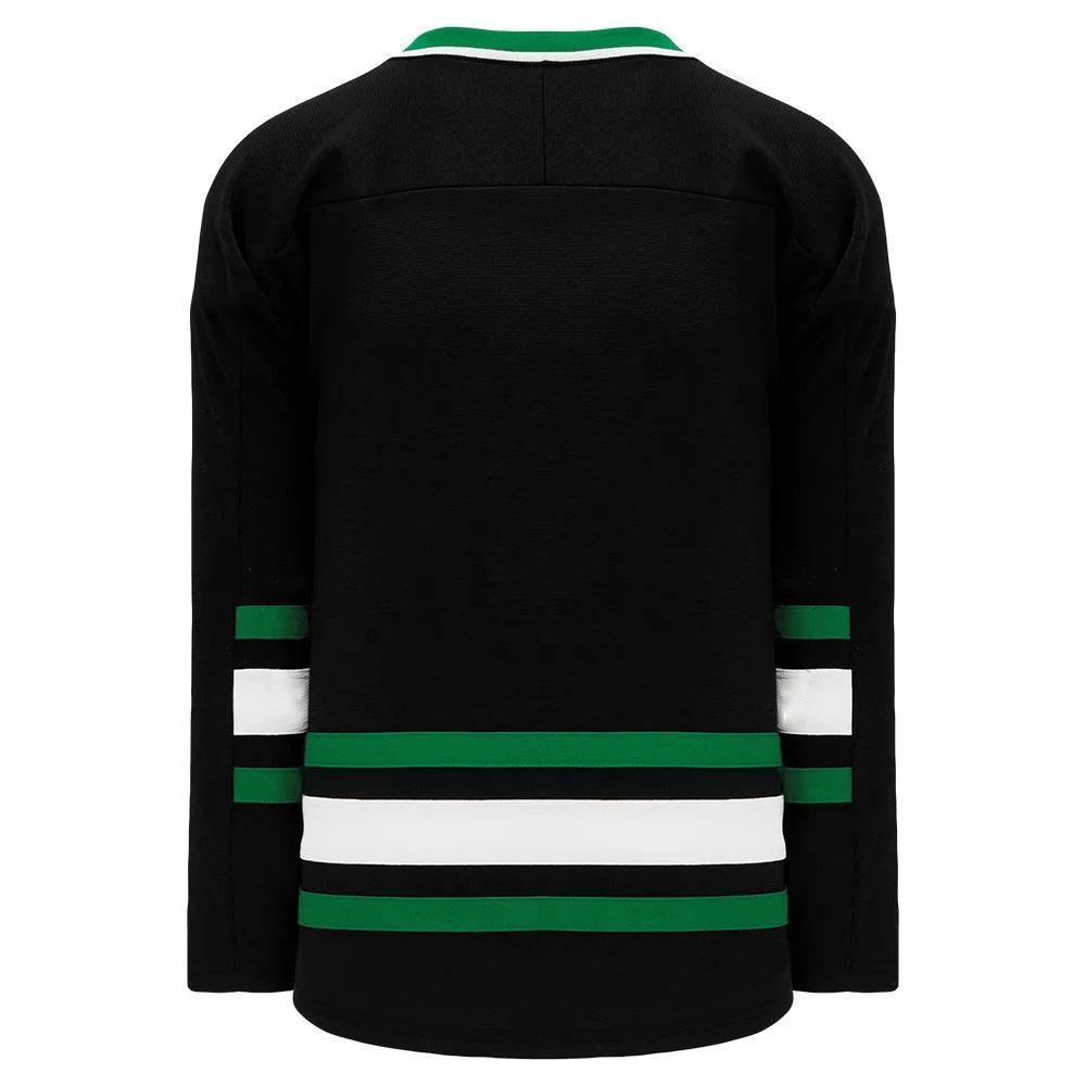 Unisex Streetwear Long Sleeve V-neck Loose Hockey Jersey White Black Green Striped Design Tops Uniform Fashion Sportswear Shirt