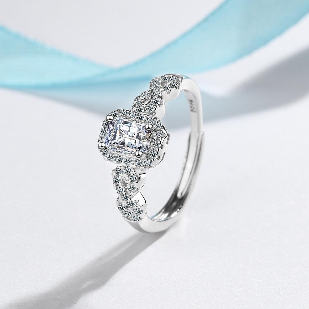 Lindon Classic Copper Alloy Zircon Ring Ladies Jewelry Wedding Promise Party Gift