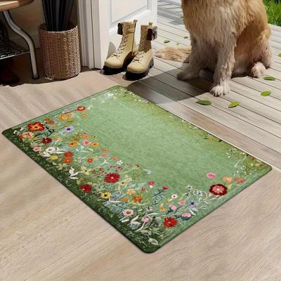 Green Garden Carpet Fresh Floor Mat Doormat Welcome Mat Outdoor Carpet Living Room Carpet Rug For Bedroom Kitchen Rug Hom