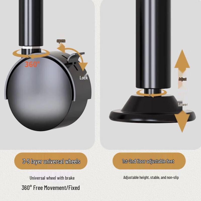 Multi-layer Floor-Standing Kitchen Storage Rack