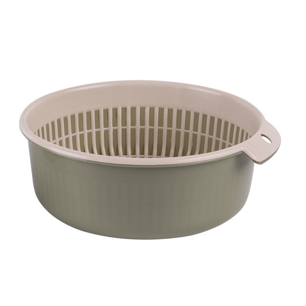 Basket Double-Layer Household Washing  And Vegetables Hollow Storage