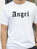 Vintage Angel Letter Graphic Tshirt Fashion Harajuku Streetwear Casual Cotton Tops Tshirt Round Neck Short Sleeve Tee