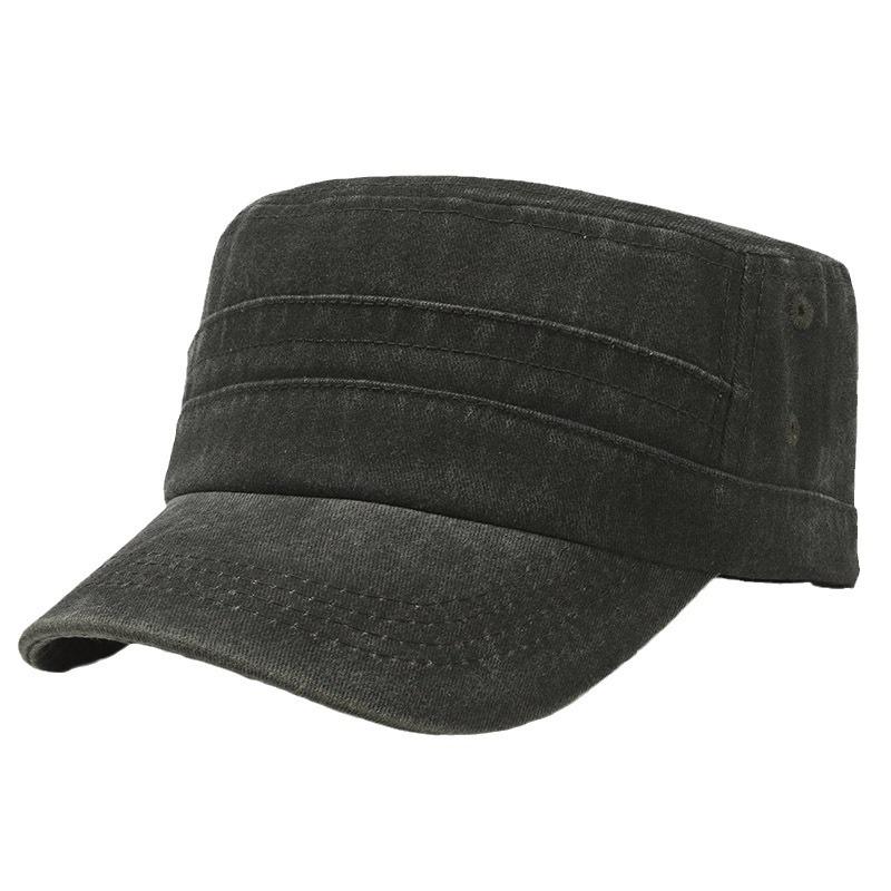 Pánská obnošená vojenská čepice s plochým vrškem, jarní/letní kachní kšiltovka, klobouk proti slunci v korejském stylu
