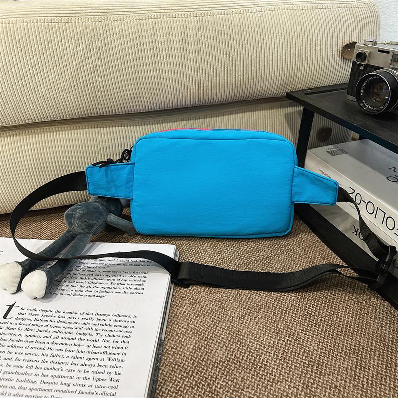 Color-Block Chest Bag for Men & Women – Trendy Multi-Pocket Waist Pack with Adjustable Strap – Perfect for Streetwear, Travel & Daily Use