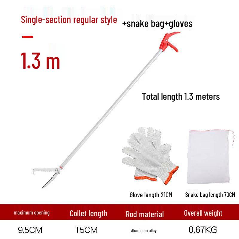 Aluminum Alloy Extended Crab & Loach Pliers - Outdoor Snake Control Tool