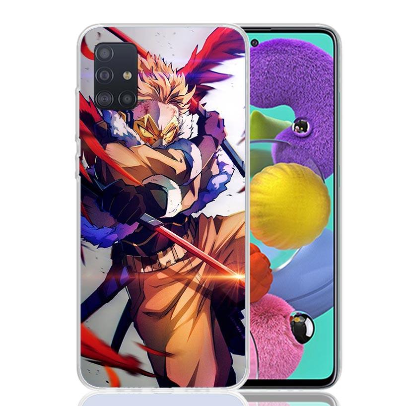 Hawks MHA My Hero A-Academy Phone Case For Samsung Galaxy A52 A32 A22 A12 A02S A50S A30S A51 A31 AA71 Note 20 Ultra 10 S10 Plus