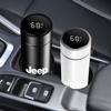 Auto Smart Thermosflasche mit Temperaturanzeige Kaffeetasse für Jeep Renegade Wrangler JK Grand Cherokee XJ Willys Compass Command Patriot