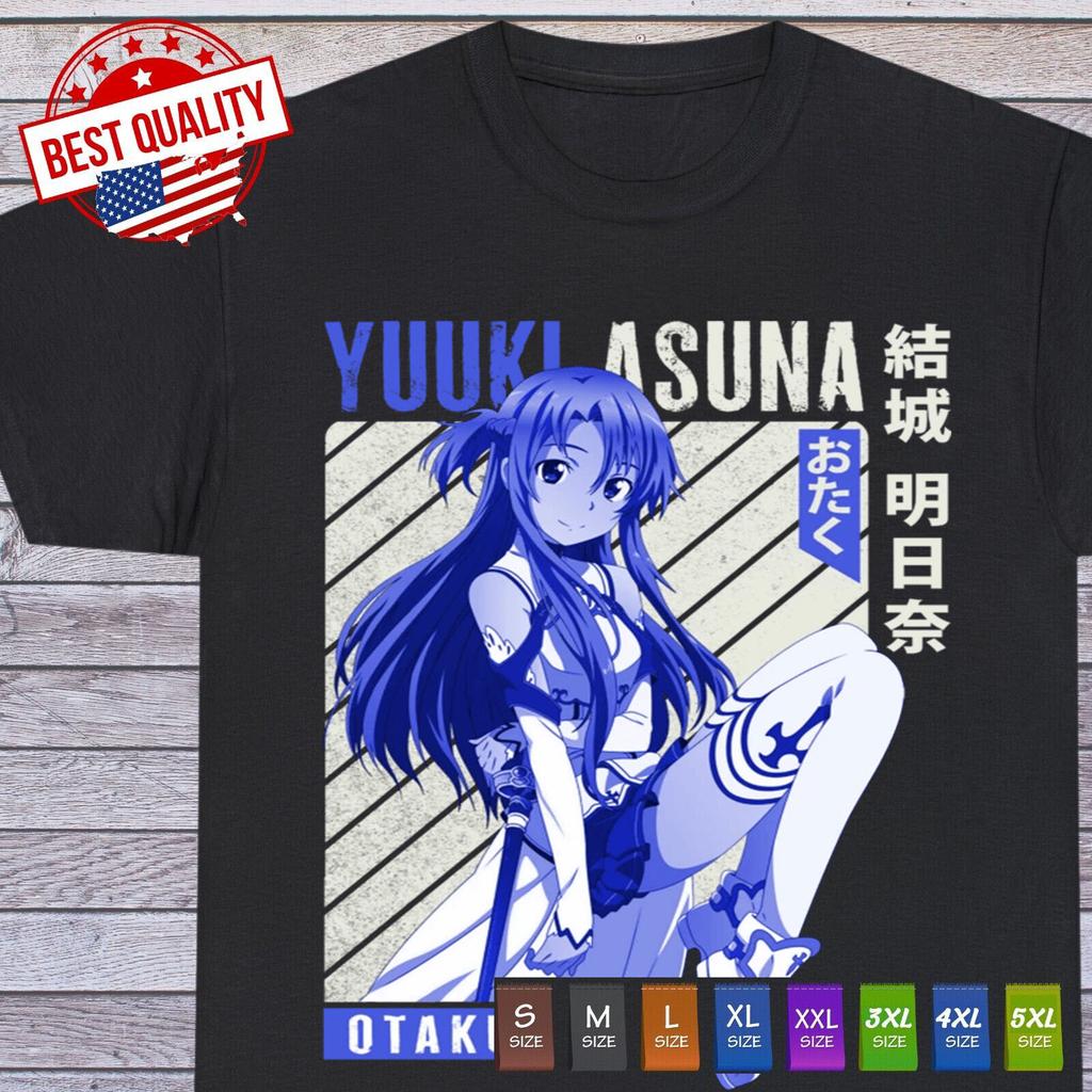 T-shirt Yuuki Asuna Sword Art Online Estetica Sexy Waifu Ragazza Anime Tutte le Taglie