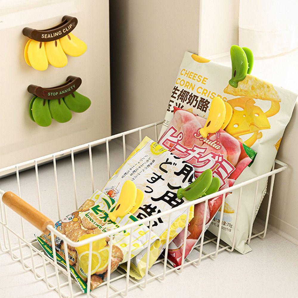Plastic Bag Sealer Banana Fridge Magnet Food Sealing Clip Moisture-proof Fresh-keeping Clips