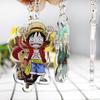 One Piece Keychain Pendant Anime Luffy Dragon Navigation King Surrounding Double Sided HD Bag Pendant Gift