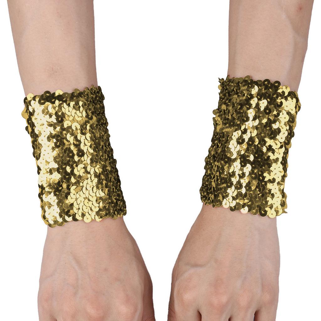 Festival Carnivel Party Accessories 1 Pair Women Ladies Shiny Sequins Stretchy Oversleeve