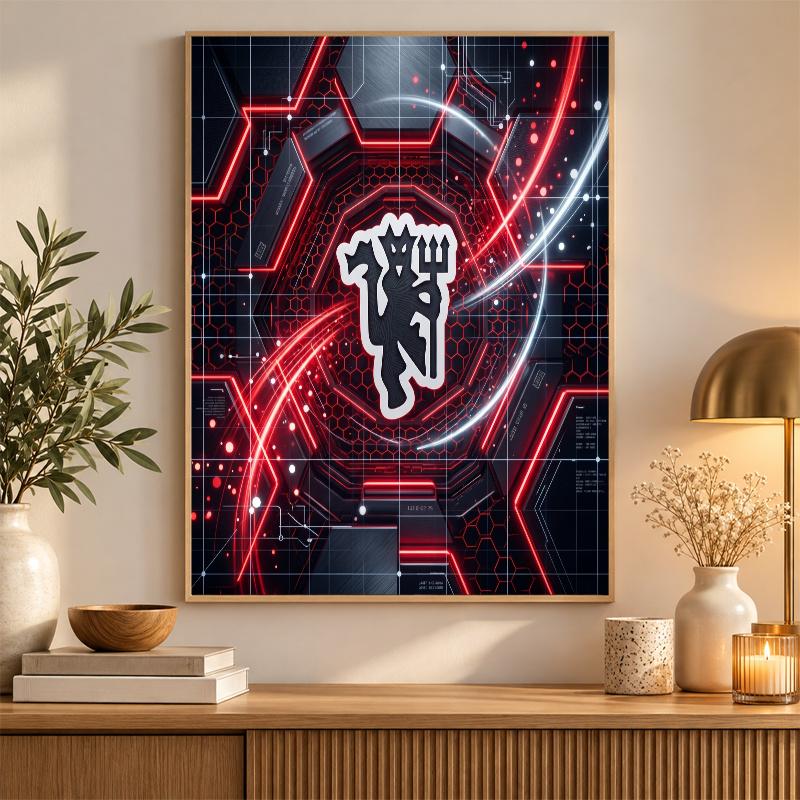 Manchester United Diamond Painting Kit 5D Full Drill DIY Diamond Mosaic Wall Art Home Decor
