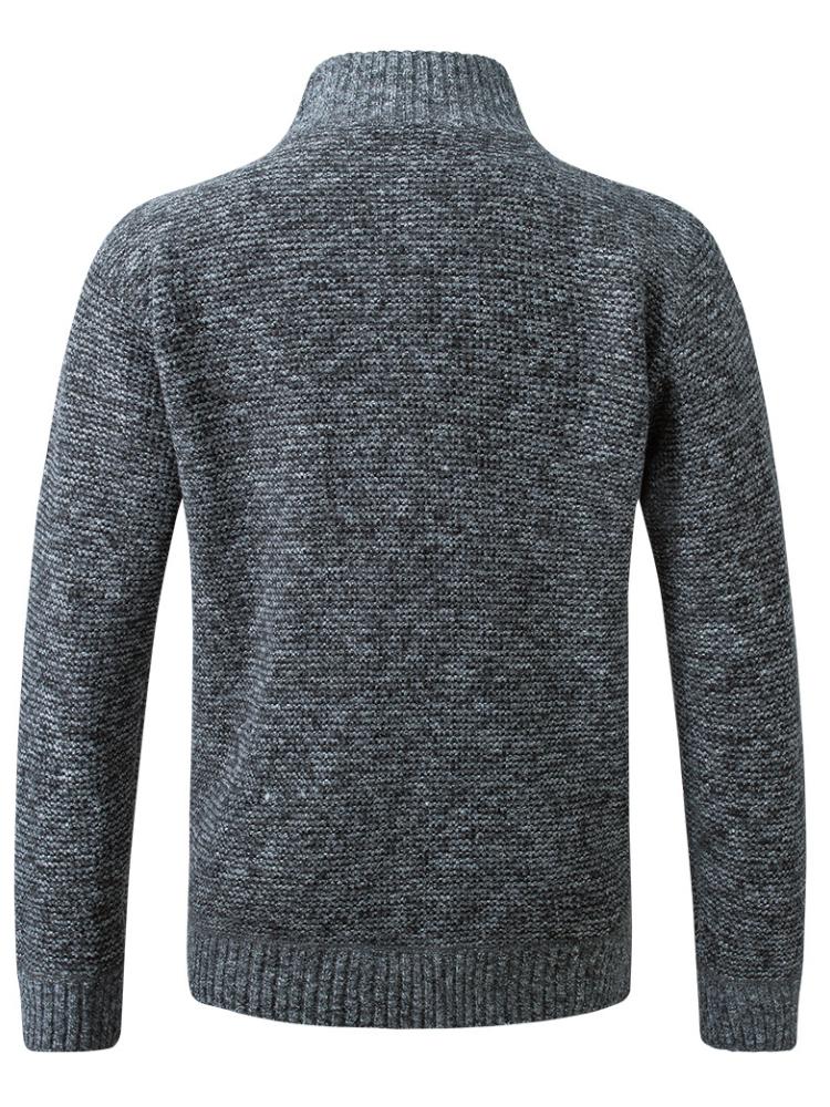 Warm Cardigan Men Fleece Zipper Sweaters Jackets Mens Fashion Slim Fit Sweater Coat