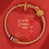 Putuo Mountain Year of the Dragon Cord Bracelet with Zodiac Dragon Amulet and Tai Sui Talisman.