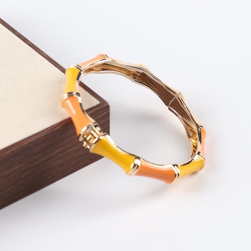 

Colorful Bamboo Bangle Vintage Hand Bracelet Dainty Enamel Bangle Ladies Style 3