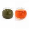 Dome Acrylic Geometric Ring Candy Color Irregular Ring Retro Transparent Resin Ring  Gift