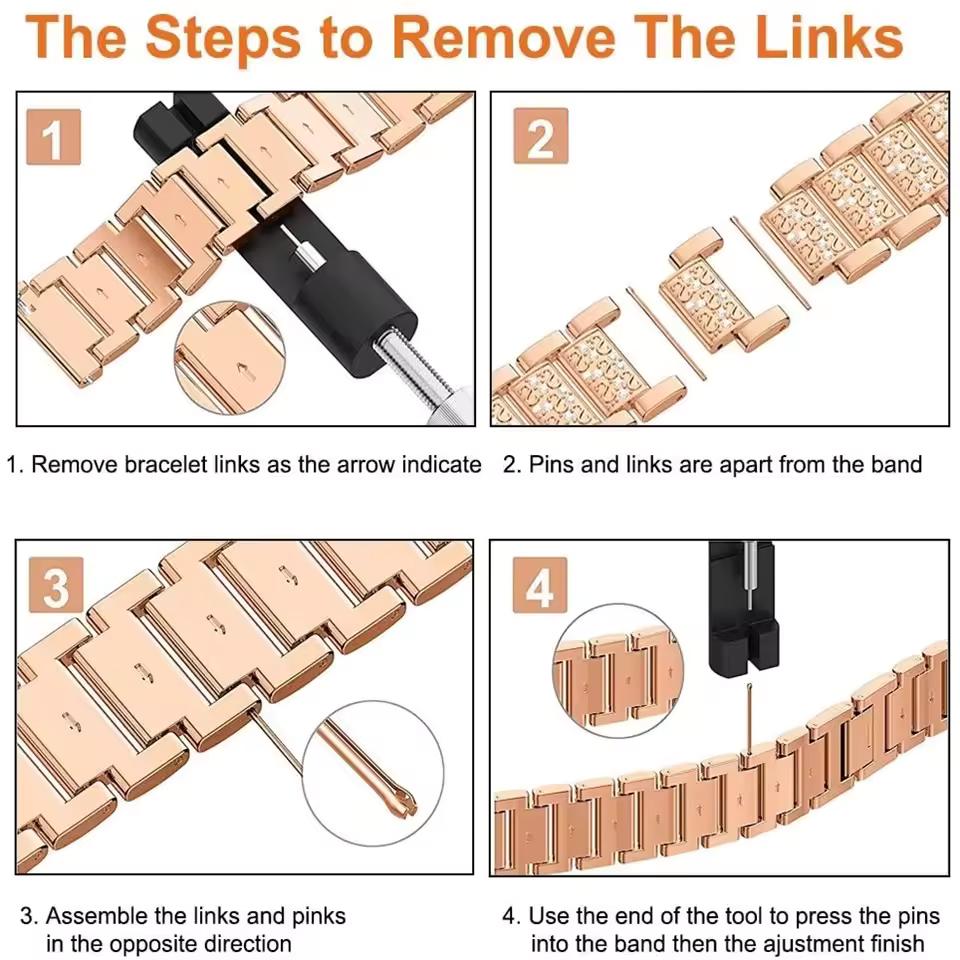 Mi Band 10 Bracelet Diamond Metal Slim Dressy Wrist Band for Xiaomi Smart Band 9 8 Wristband Bling for Women Watchband Strap Alloy Silver