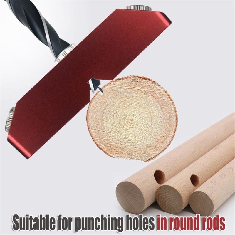 30 45 90 Degree Angle 4 Drill Hole Guide Jig Portable Cable Railing Lag Screw Drilling Templates Block for Angled