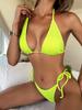 Two-piece Swimsuit, Neon Bikini, Tied, Sexy, M Two-piece Swimsuit, Neon Bikini, Plus Size, Top and Bottom Set, XL