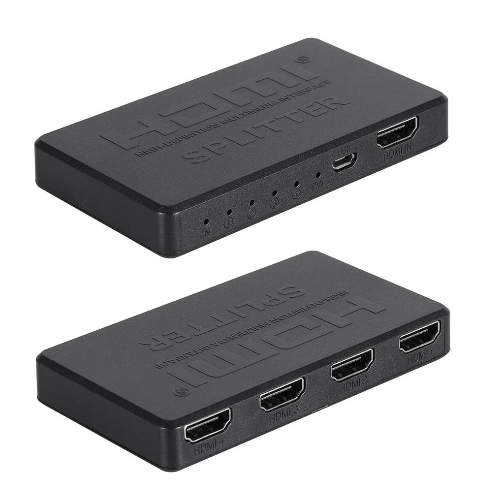 HDMI Splitter 1 In 4 Out 4K UHD HD 1080P 4-Port Repeater Splitter Amplifier 1x4