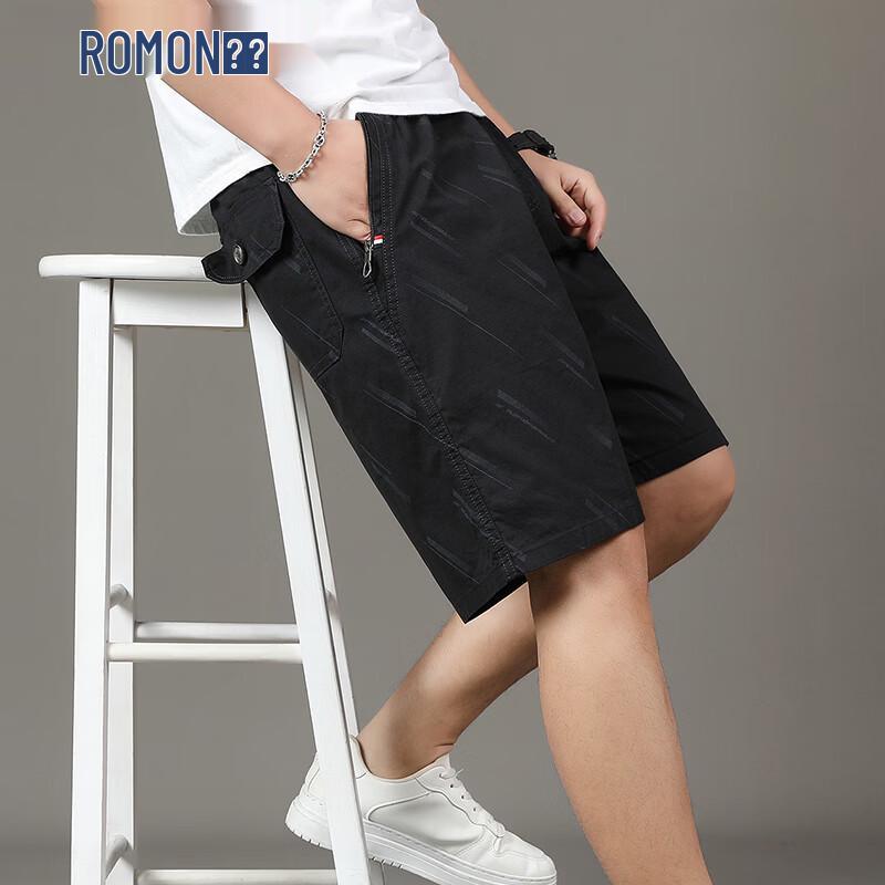 ROMON Men s Loose Fit Plus Size Summer Casual Cargo Beach Shorts 5XL