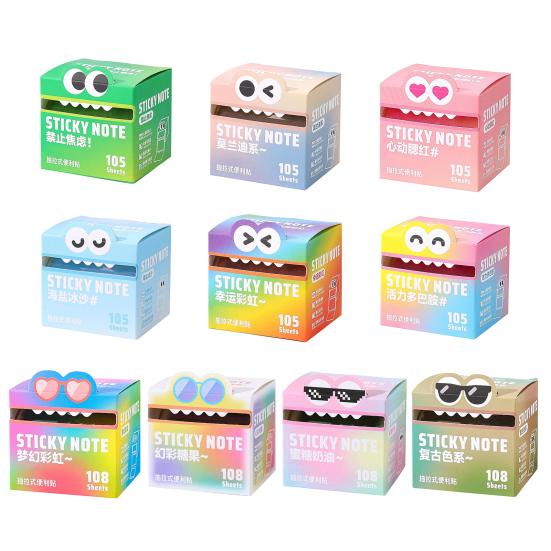 Cute Animal Sticky Notes Self Adhesive Cartoon Animal Memo Pads Pull-Out Sticky Notes To-Do List for Office School Supplies