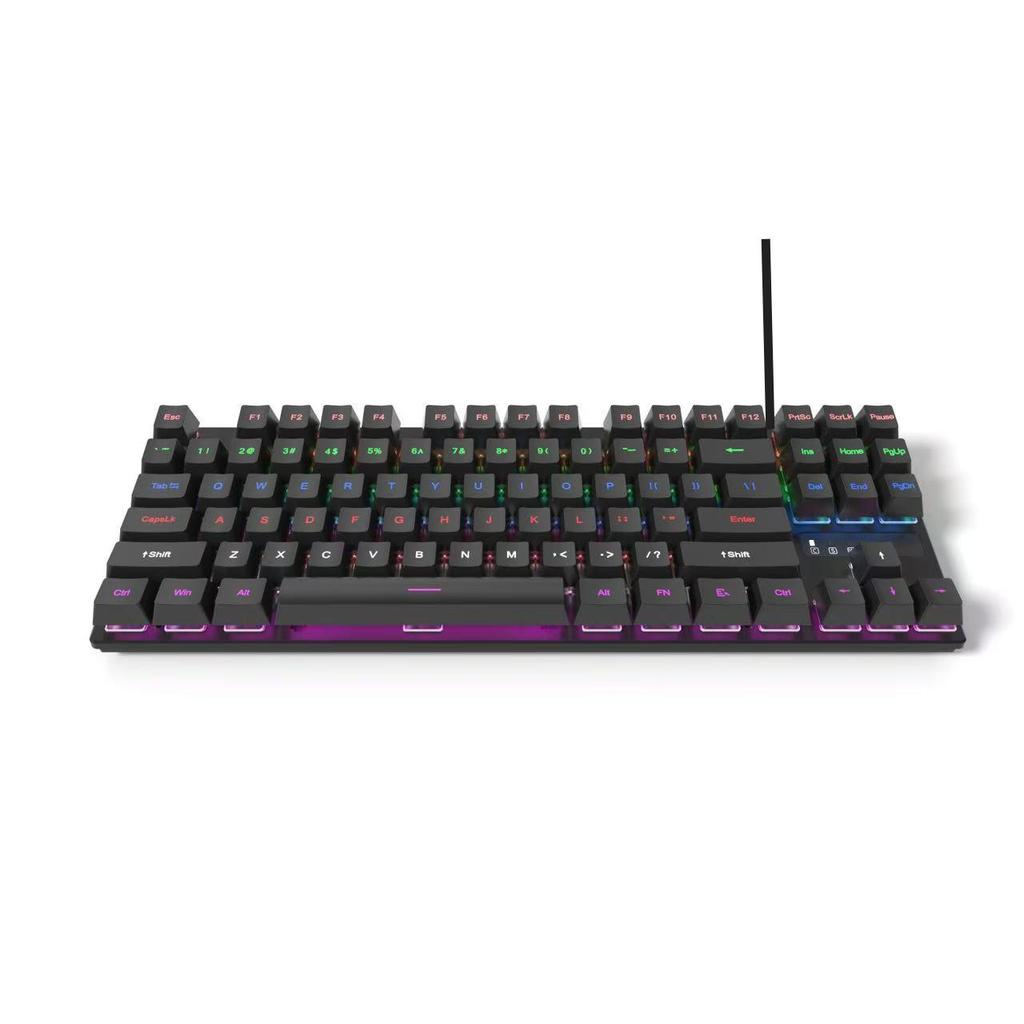 H87 Mechanical Wired Keyboard with Blue Switches for Gaming and Office