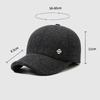 Middle-Aged Autumn Winter Hat Men's Velvet Thick Cap Outdoor Warm Cold-Proof Baseball Cap
