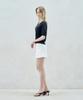 RE RHEE V Neck Logo Embroidered Knit Top Navy