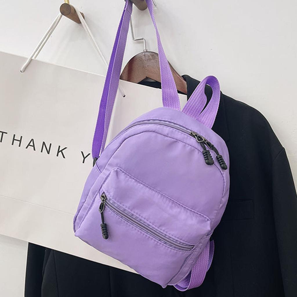 Mini Travel Backpack for Women Solid Color Backpack Students School Bookbag Female Nylon Knapsack Girl Casual Rucksacks