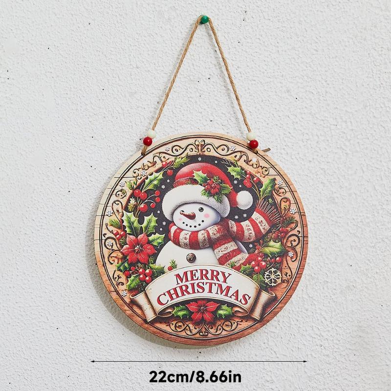 Xmas Tree Hanging Decoration, Wood Crafted, Christmas Ornaments, Fun Party Scene Props, Festive Gift