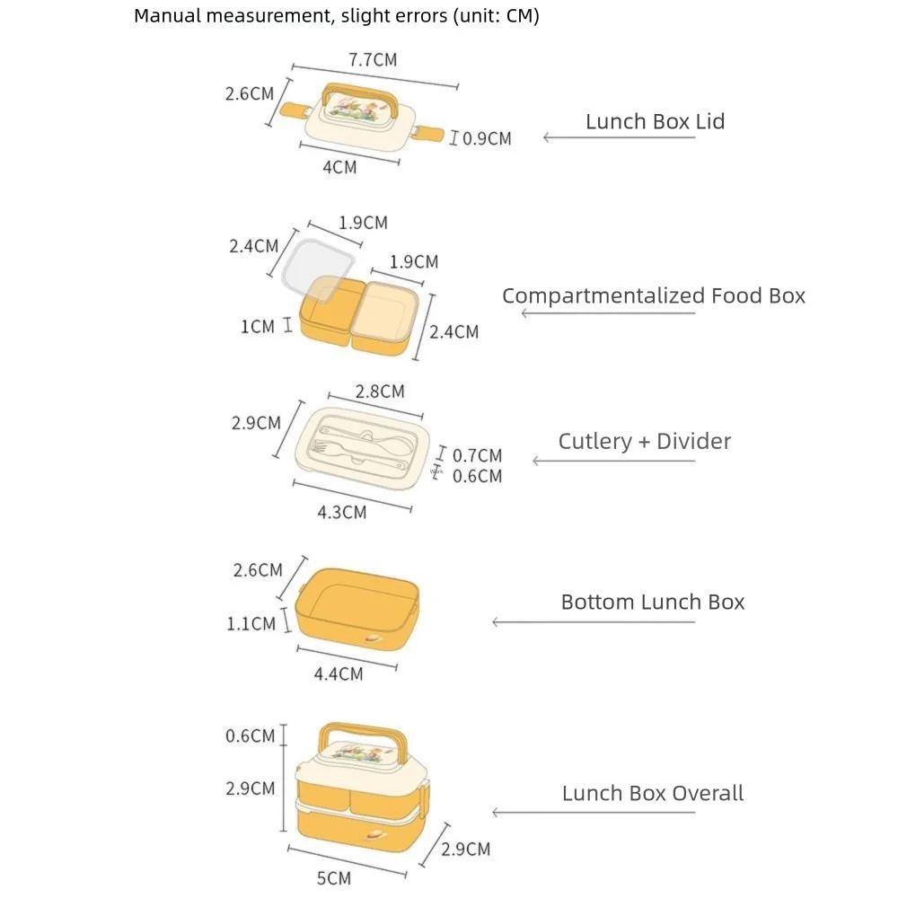 Cute 1/6 1/12 Scale Doll Picnic Box Cartoon Pattern Multicolor Doll Accessories Plastic Dollhouse Lunch Box Dollhouse
