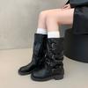Autumn Winter Street Style Women Knee-High Boots Casual Low Heel Party Shoes Ladies Modern Long Botas Mujer
