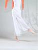Women's Double Layer White Chiffon Dance Culottes - Wide Leg Flowy Pants for Classical Chinese Dance Practice