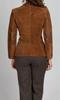 Women Real Soft Suede Leather Blazer Brown New Formal Handmade Stylish Casual